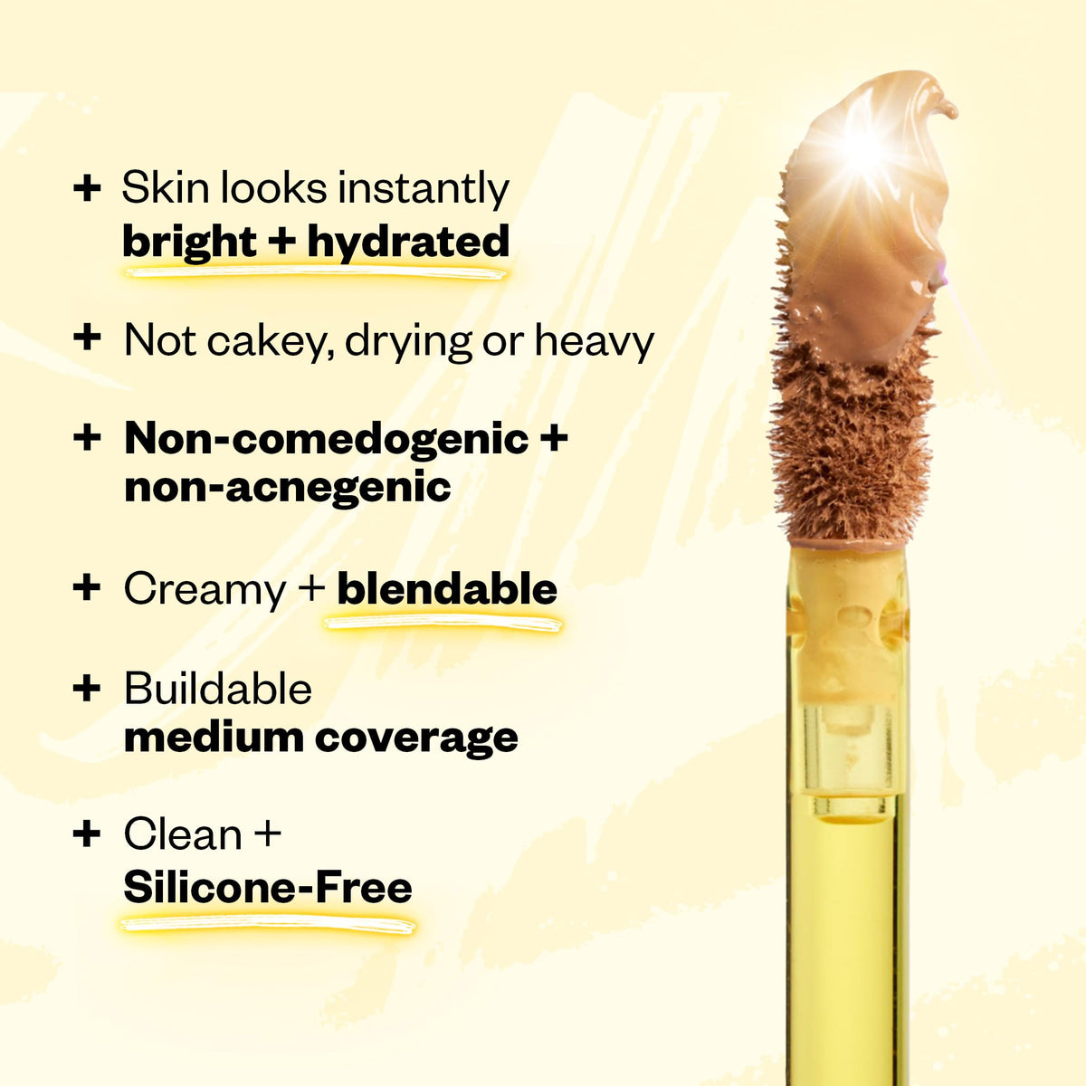 Kosas Revealer Concealer next to coin for size scale and travel-friendly benefit