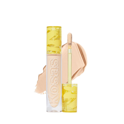 Kosas Revealer front packaging showing sleek tube and shade number for easy selection