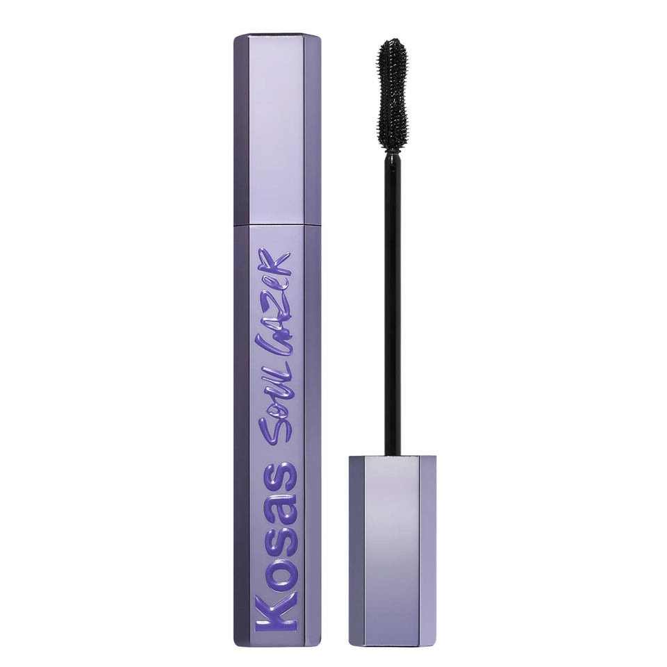 Kosas Soulgazer front packaging showing sleek tube and branding benefits