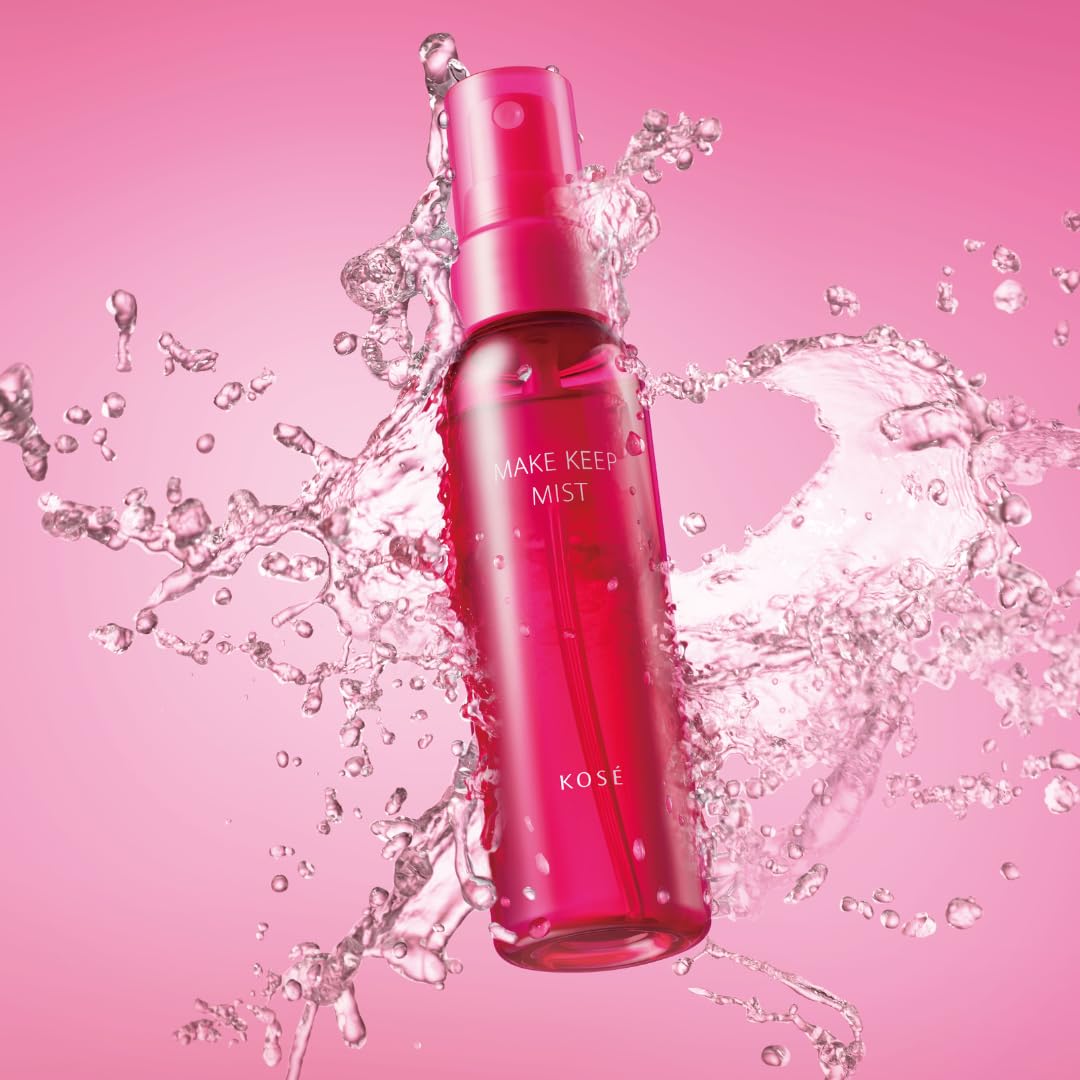 Kose Make Keep Mist EX used during commute in a tote bag showing on-the-go makeup hold
