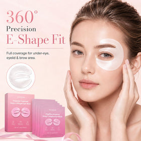 KOSEON e-shape close-up on a finger, demonstrates full eye contour fit benefit
