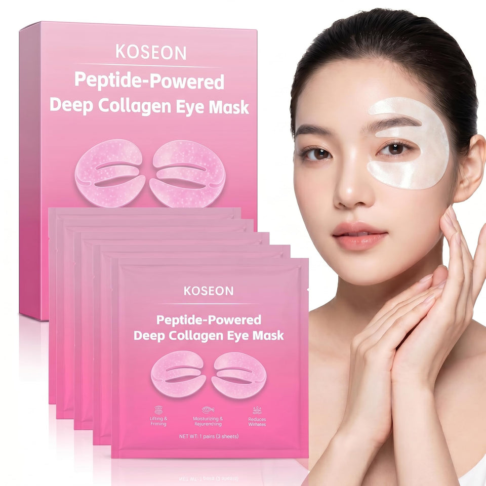 KOSEON front packaging showing box and 10 sheets, clear presentation benefit