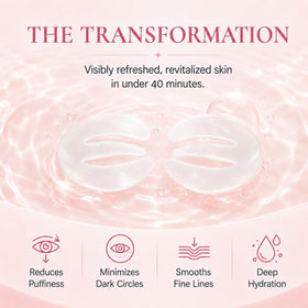 KOSEON hydrogel texture detail showing transparent gel, highlights lightweight hydration