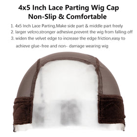 koskusder close-up of 4x5 transparent lace part for realistic scalp look