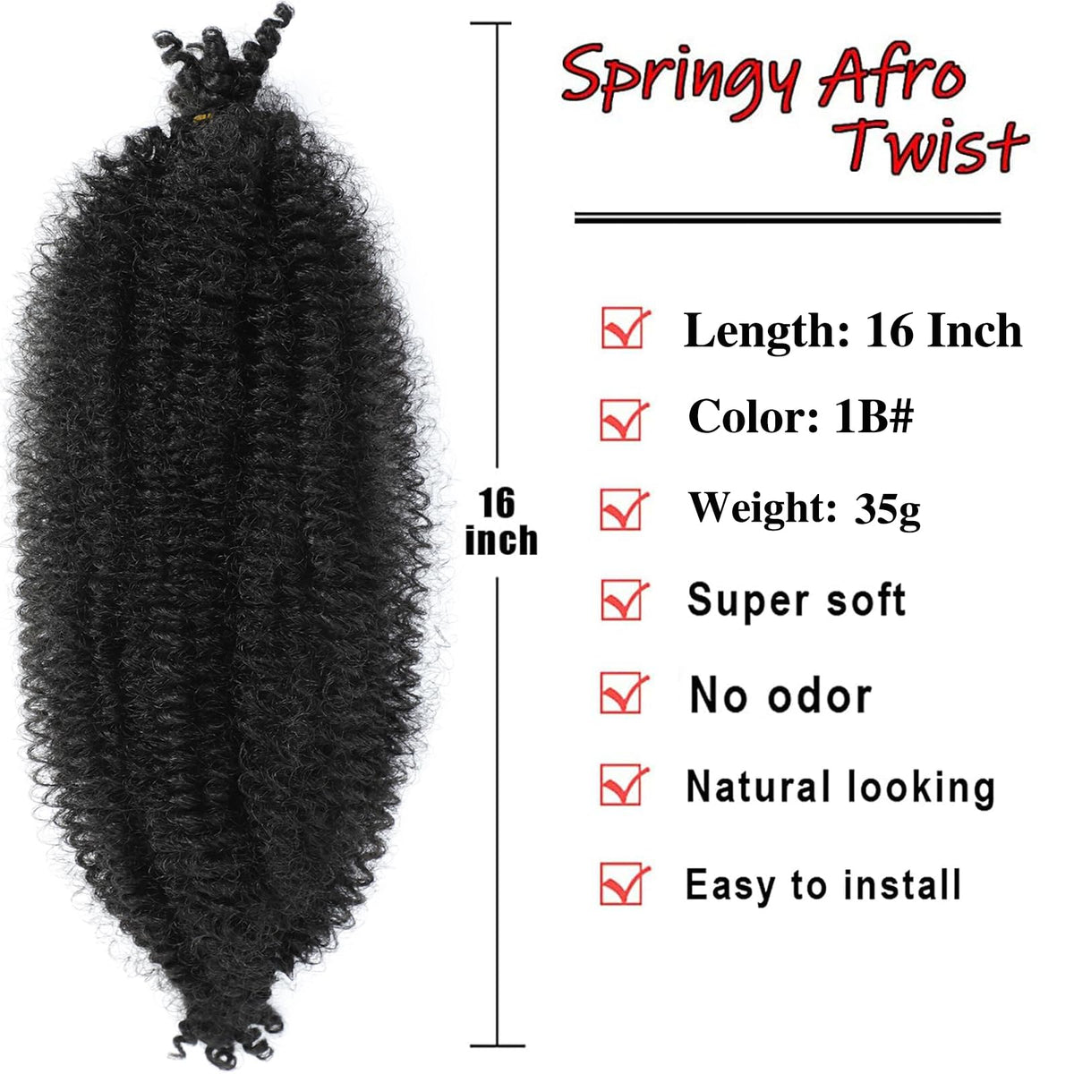 kossys close-up of springy marley twist texture highlighting soft, natural look