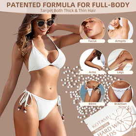 KOTAMU application on bikini area, illustrating precise coverage and gentle removal
