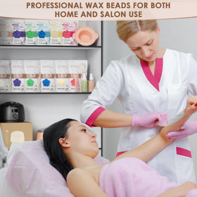 KOTAMU oil removing wax residue from skin demonstrating easy cleanup and soft skin benefit