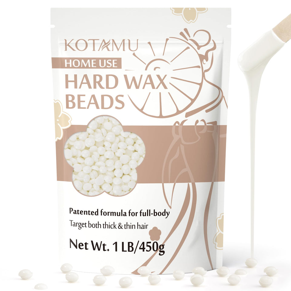KOTAMU front packaging showing 1lb unscented wax beads, clear benefit of quantity