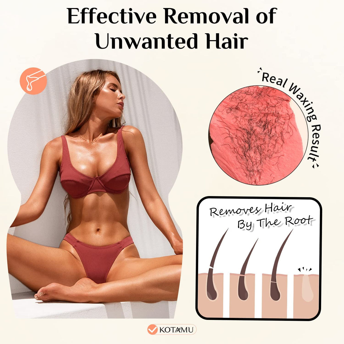KOTAMU ingredients label highlighting rose extract calming benefit
