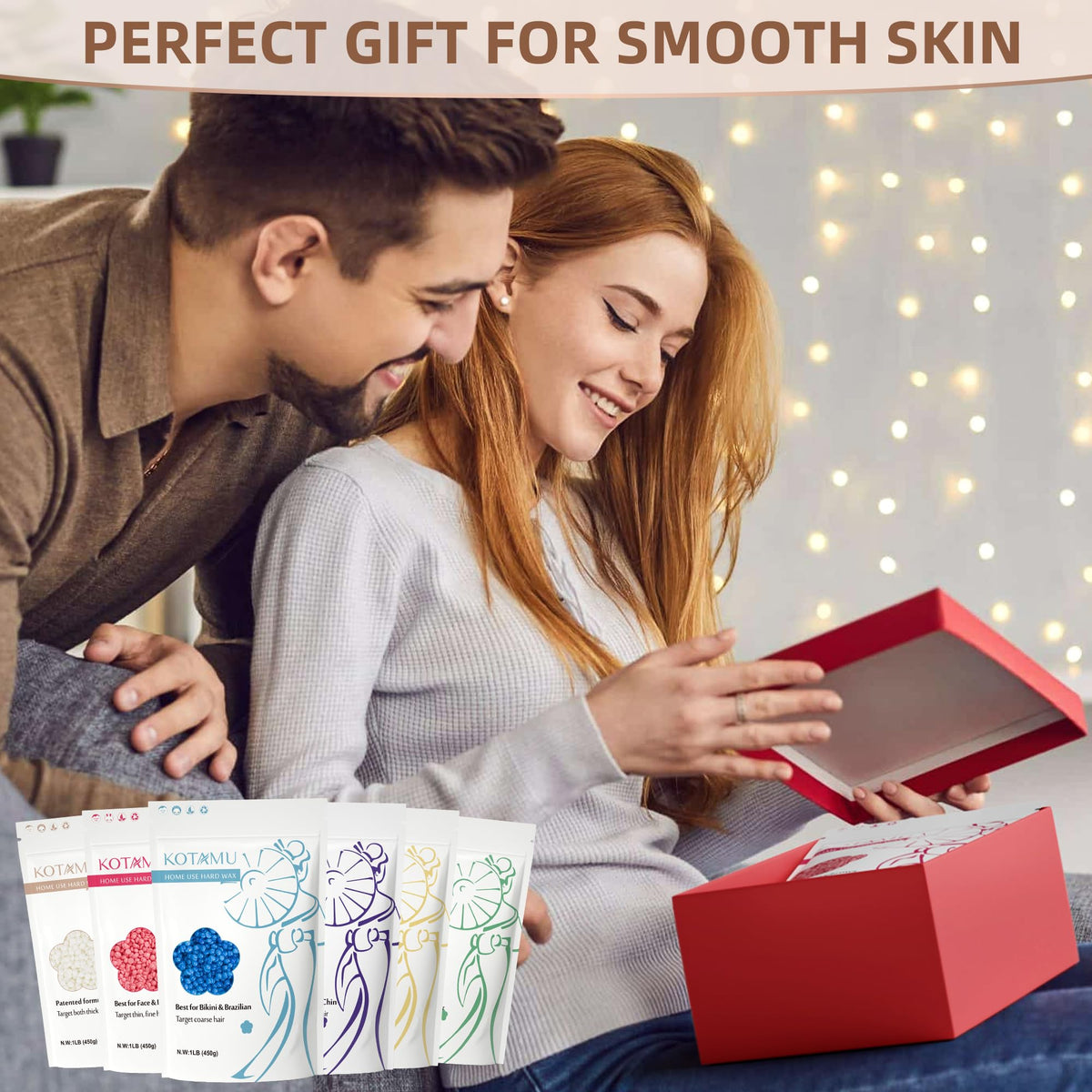 KOTAMU smooth lower leg after waxing, showing hair-free skin benefit