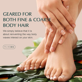 KOTAMU spatula applying wax on leg showing even spread for effective full-body hair removal