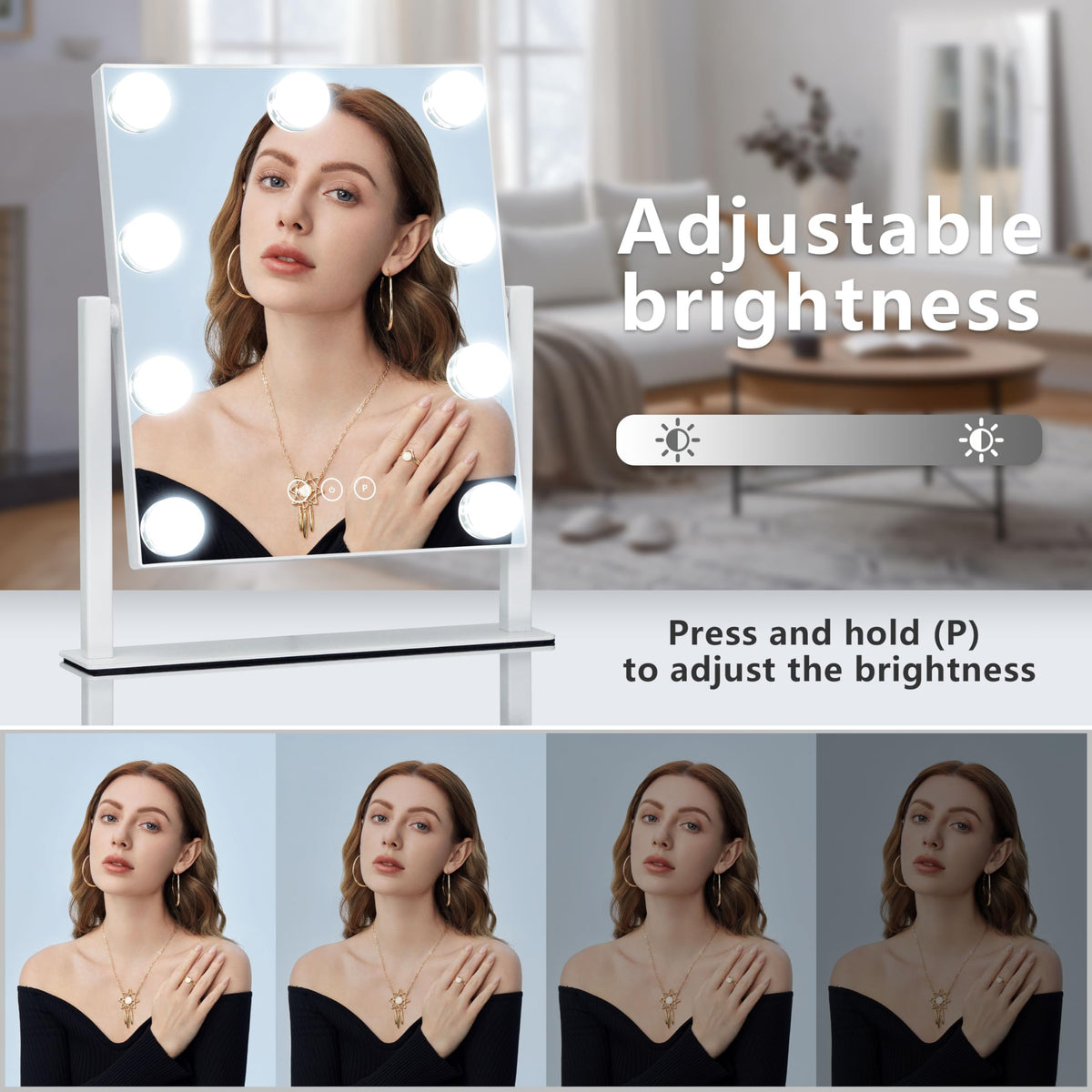 Kotdning detachable 10x magnifier for precision makeup detail