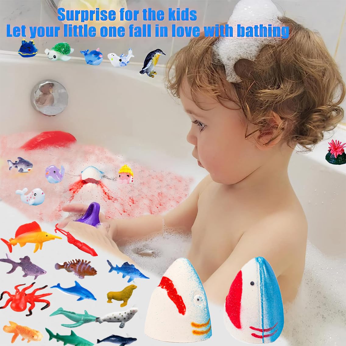 Kottke bath bomb fizzing in tub creating bubbles and aroma for fun