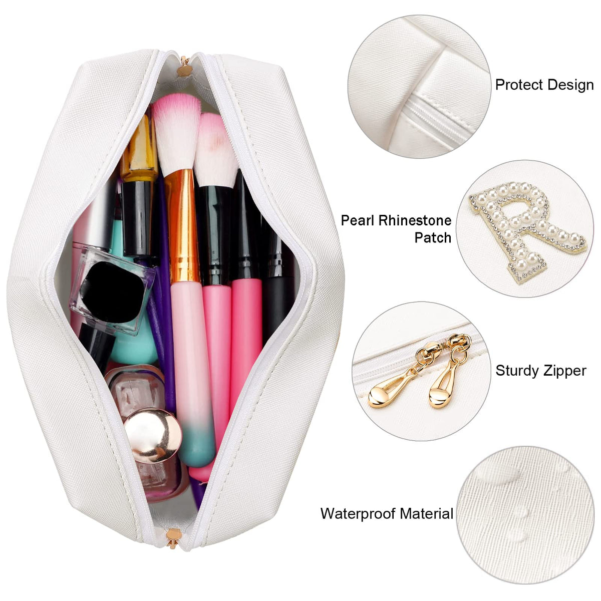 Kovewon pouch next to smartphone illustrating compact travel-ready capacity