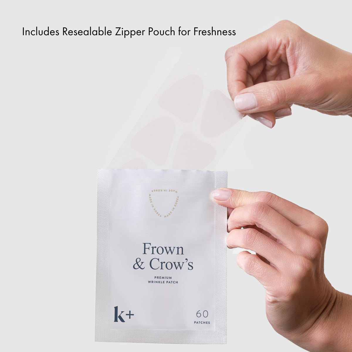 KPLUS patch shown in a bedroom setting to convey nighttime routine convenience