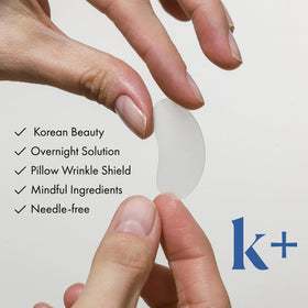 KPLUS patch applied on cheek demonstrating overnight protection