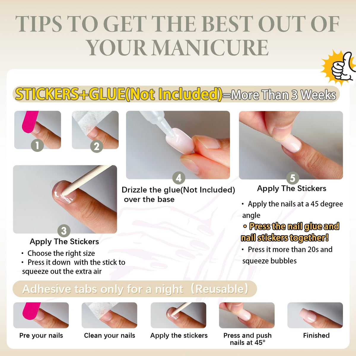 KQueenest adhesive glue and tool set displayed to show easy application and longer wear