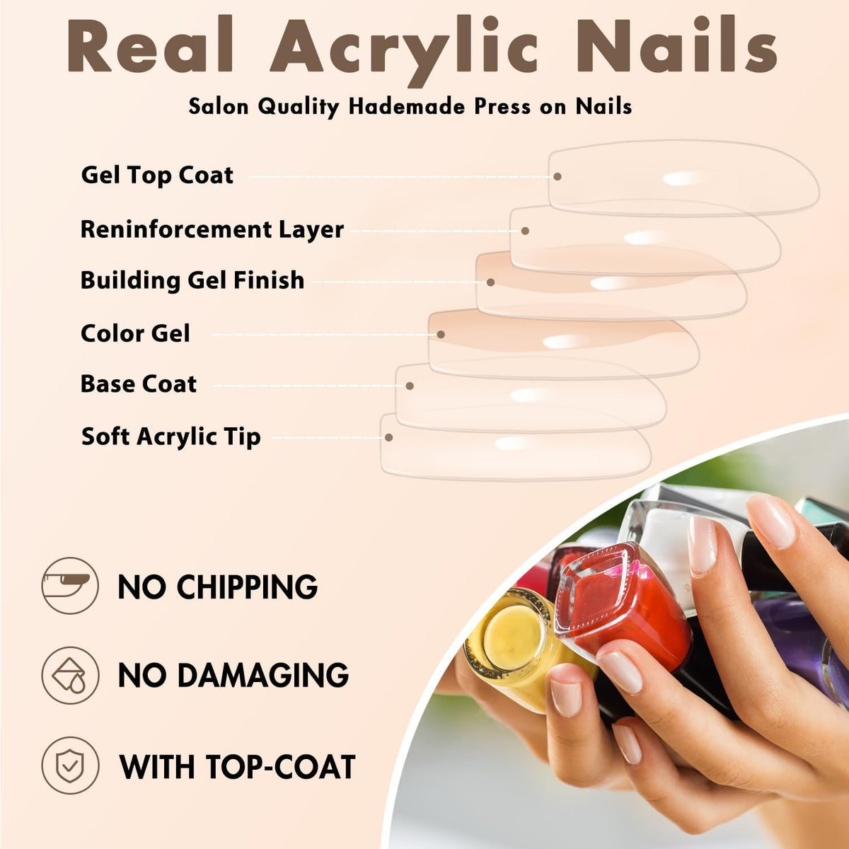 KQueenest in-use image of application at home offering fast manicure results