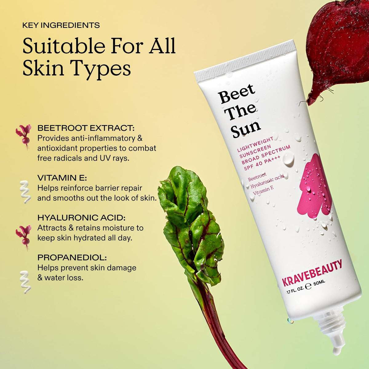 KraveBeauty applied on face showing no white cast and smooth finish