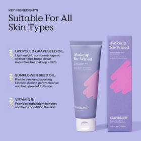 KraveBeauty sunflower and grape seed oils displayed to highlight nourishing ingredients