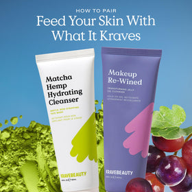 KraveBeauty tube held in hand for scale to show portable 120ml size