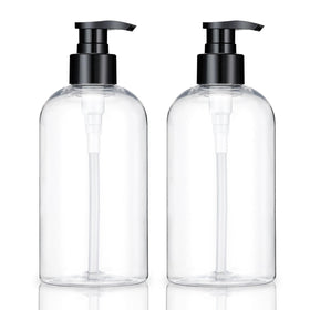 KREMORV front view two clear pump bottles showing compact design and benefit of visibility