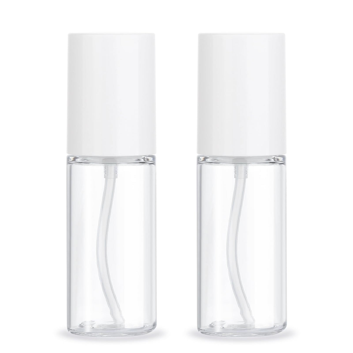 KREMORV front view of two clear pump bottles shows convenience and portability