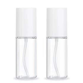 KREMORV front view of two clear pump bottles shows convenience and portability