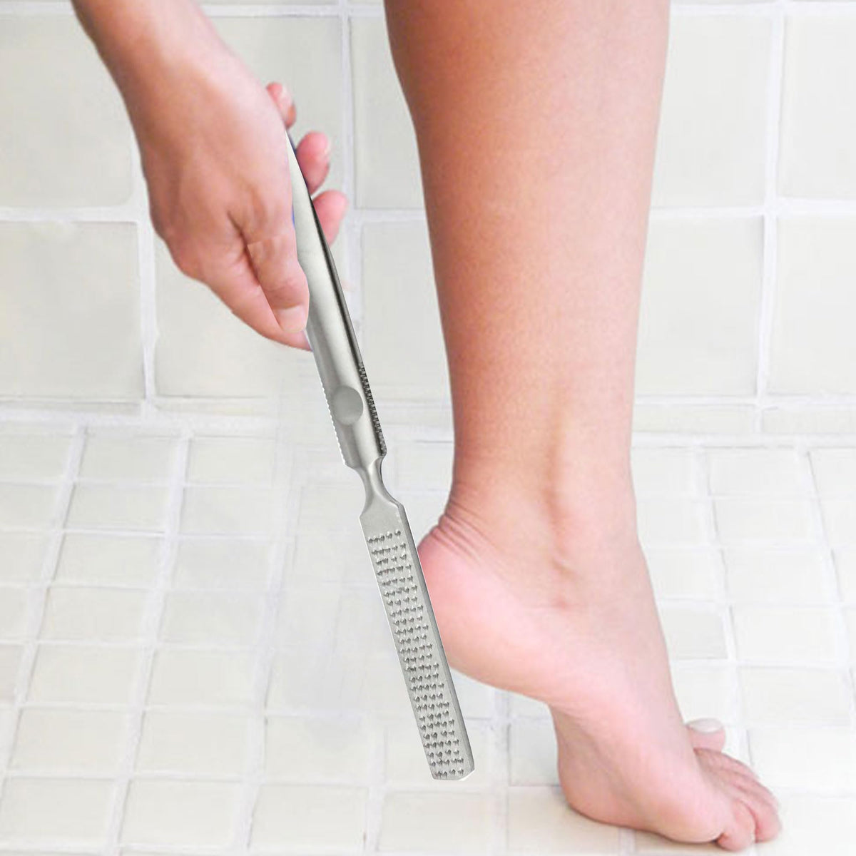 Krisp Beauty rinsed rasp drying on towel for hygienic easy maintenance