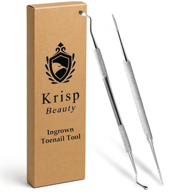 Krisp Beauty front packaging showing the two‑piece nail care set and easy storage