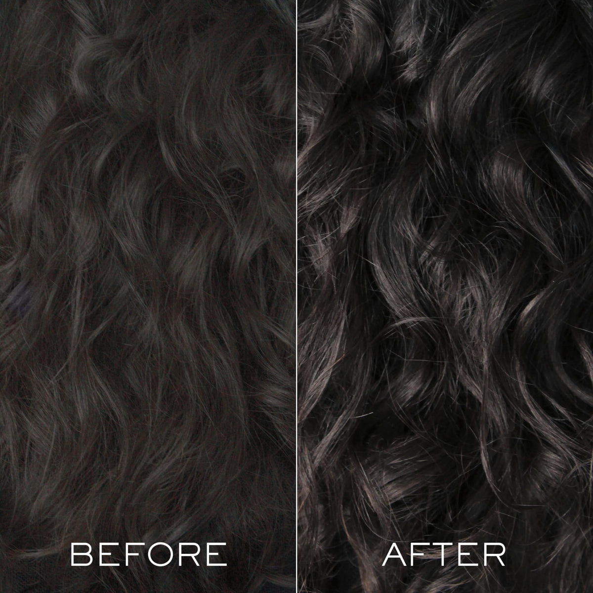 Kristin Ess after-gloss shiny dark brown hair demonstrating smooth, reflective finish