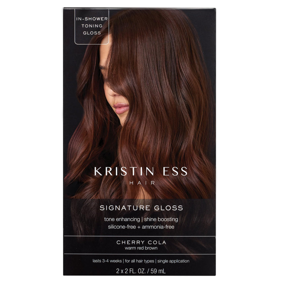 Kristin Ess front packaging showing cherry cola gloss and benefits