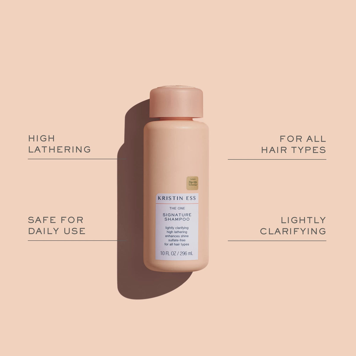 Kristin Ess conditioner cream consistency showing weightless hydration and detangling