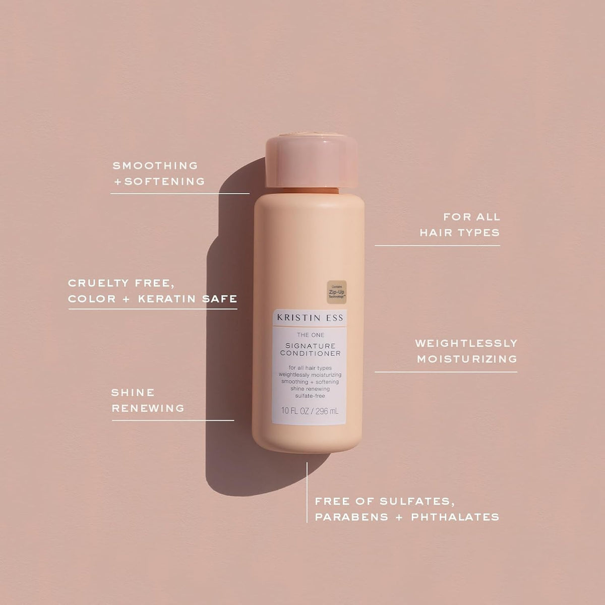 Kristin Ess creamy conditioner texture closeup showing smooth consistency