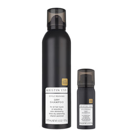 Kristin Ess front packaging showing full-size can and pear scent benefit