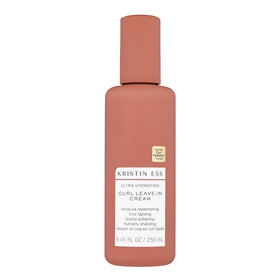 Kristin Ess bottle front view showing product for hydrated curls and frizz control