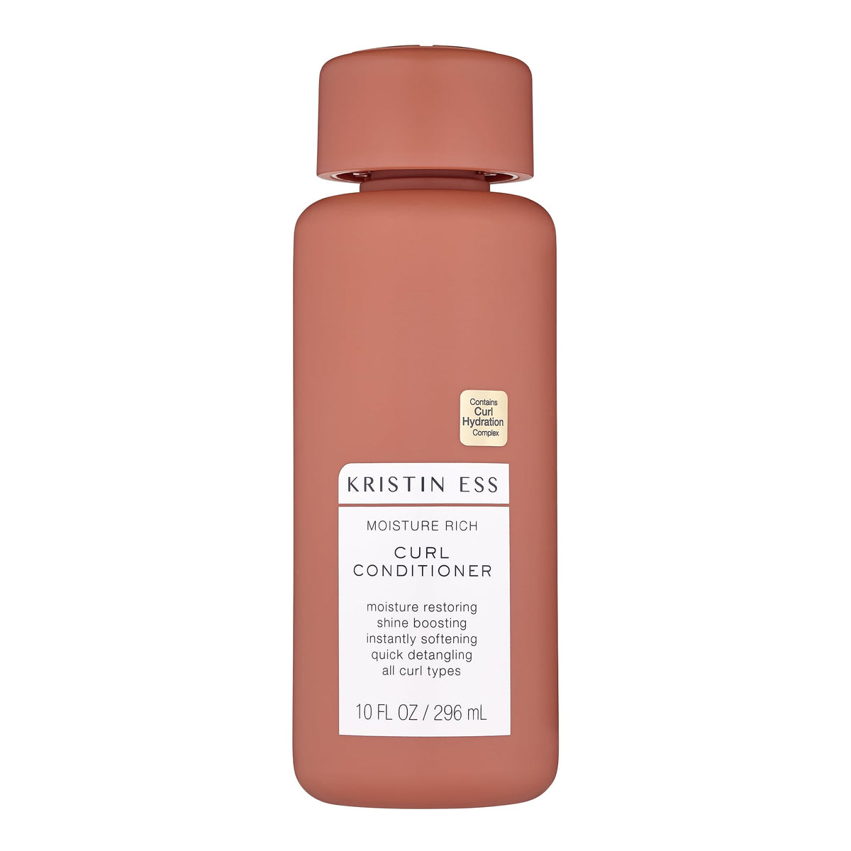Kristin Ess front packaging showing moisture rich conditioner for curls and waves benefit