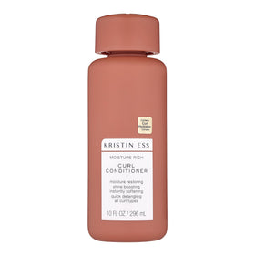 Kristin Ess front packaging showing moisture rich conditioner for curls and waves benefit
