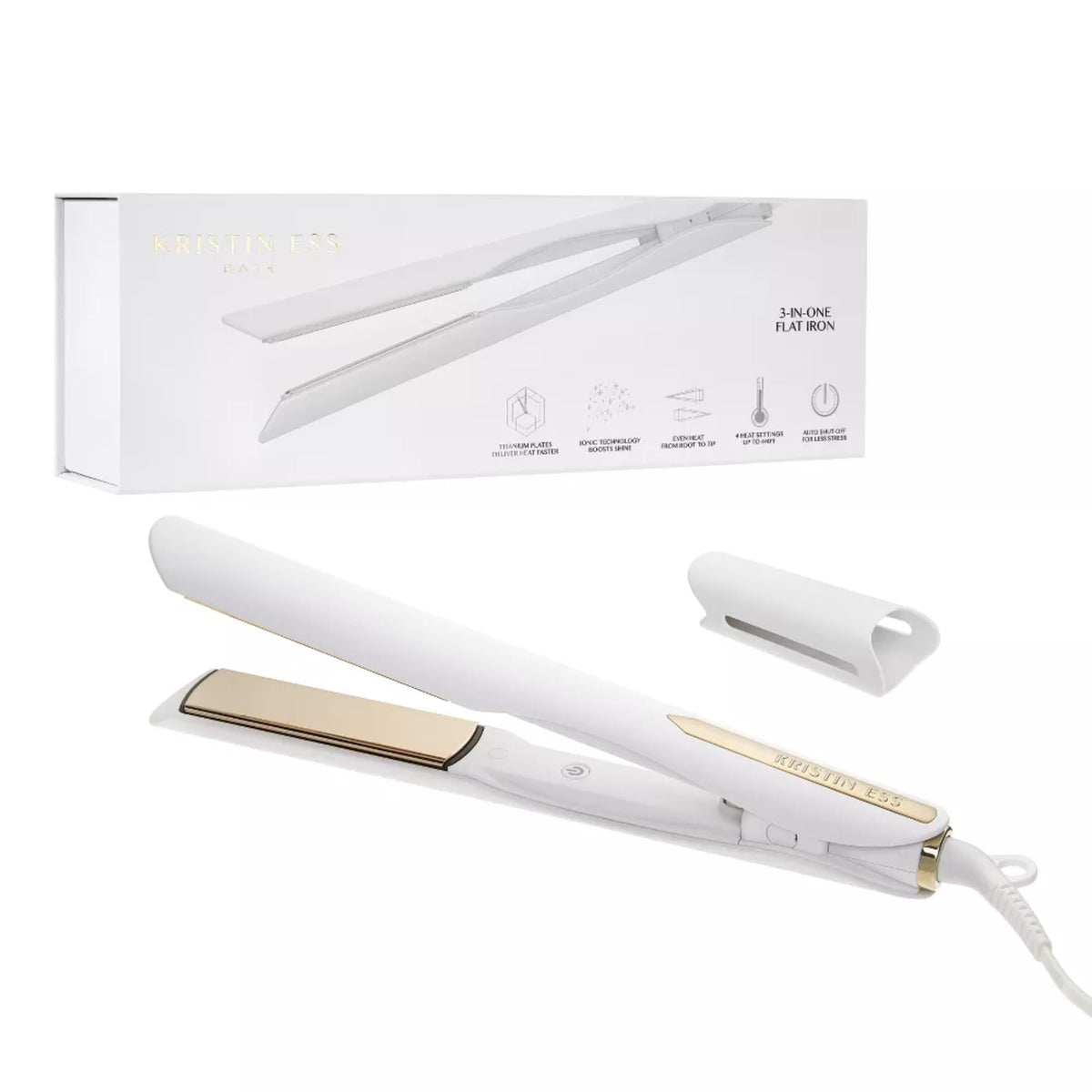 Kristin Ess front view of 3-in-1 styler showing controls and design for versatile styling