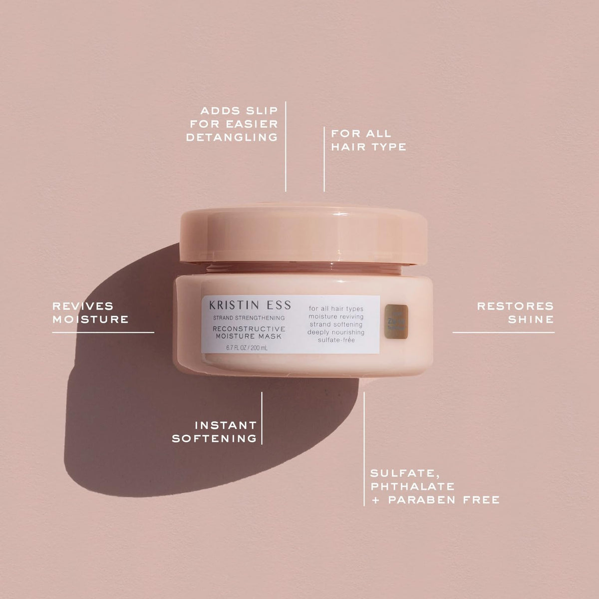 Kristin Ess ingredients close-up with shea butter and coconut oil for deep hydration