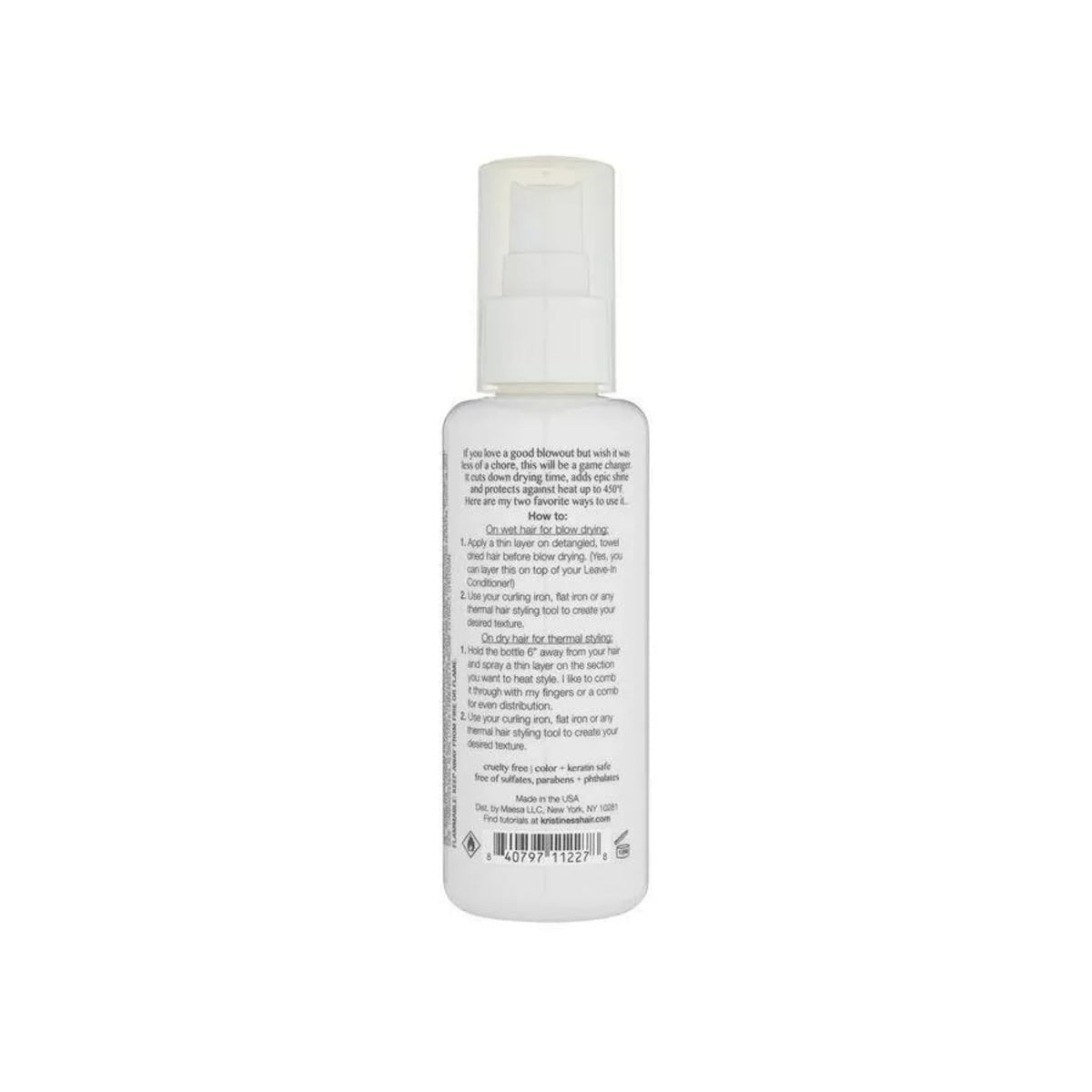 Kristin Ess bottle staged on a vanity conveying daily styling convenience benefit