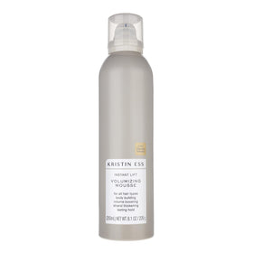 Kristin Ess bottle front view showing volumizing mousse and benefits