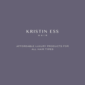 Kristin Ess lifestyle model blonde hair showing shiny, neutralized color benefit