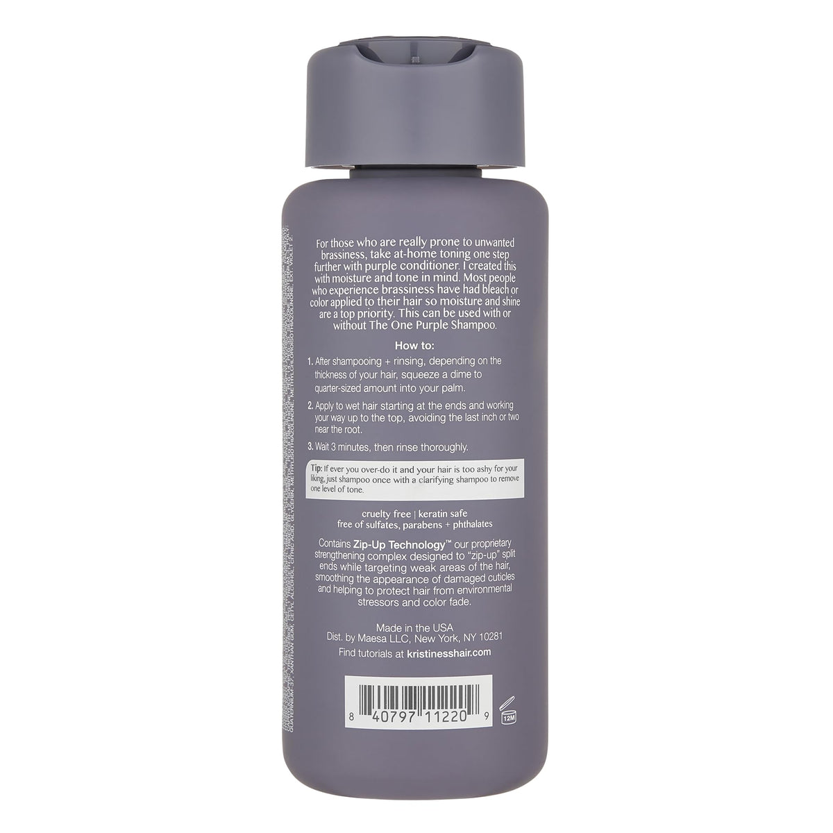 Kristin Ess pump cap and label detail highlighting easy dispensing