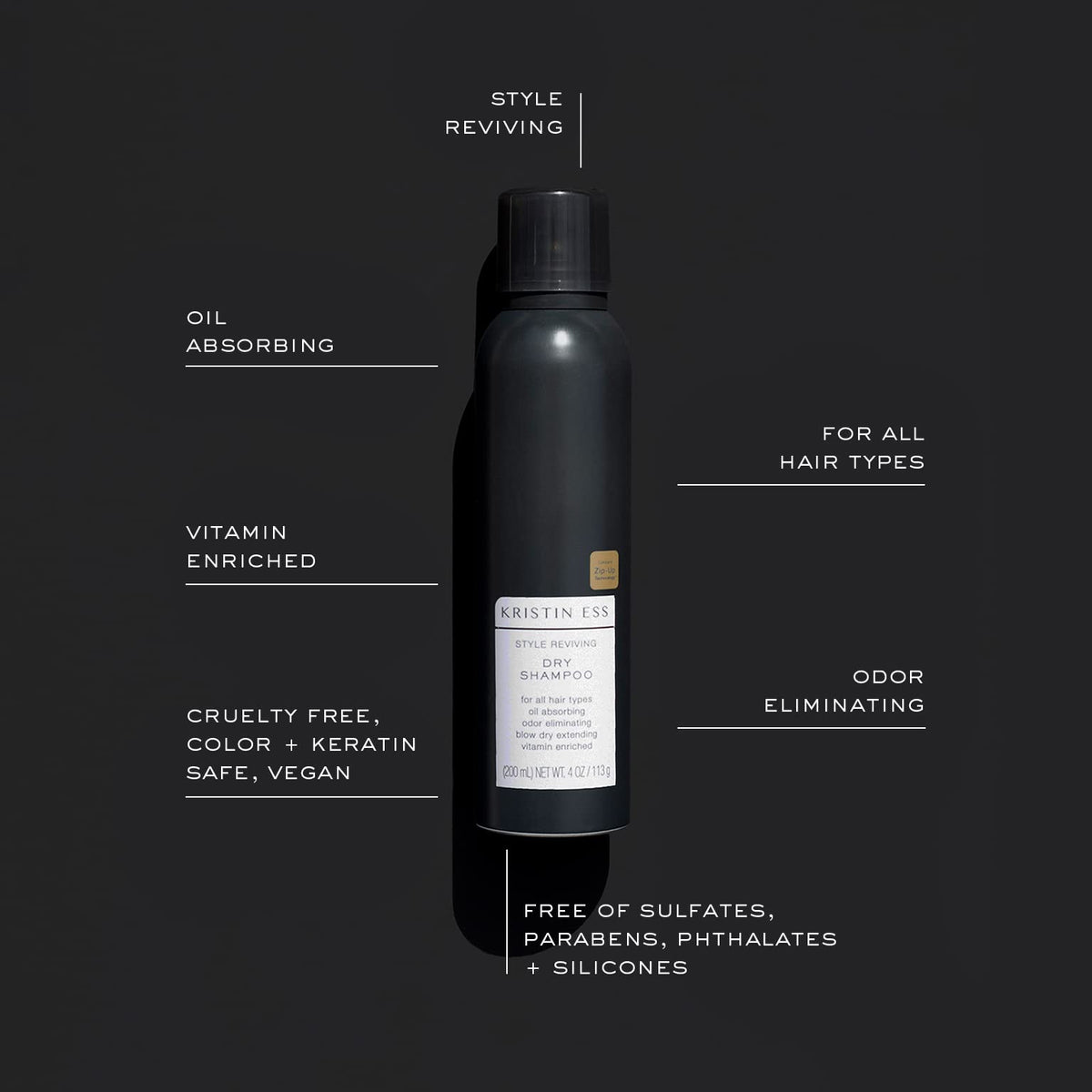 Kristin Ess spray nozzle dispensing fine mist for targeted oil absorption