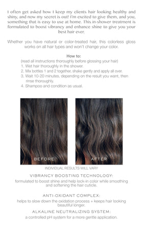 Kristin Ess clear gloss texture close-up showing lightweight conditioning