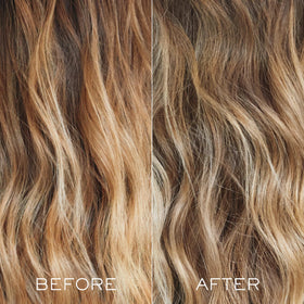 Kristin Ess before and after comparison showing reduced brassiness