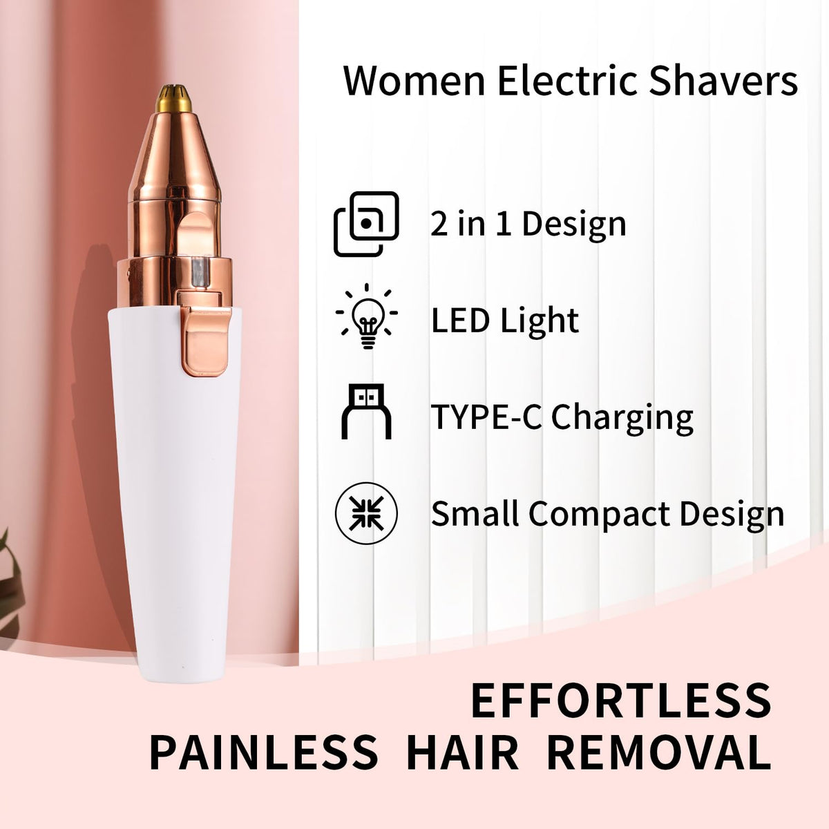 Kroaya LED light illuminated during use to reveal fine facial hair