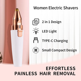 Kroaya LED light illuminated during use to reveal fine facial hair
