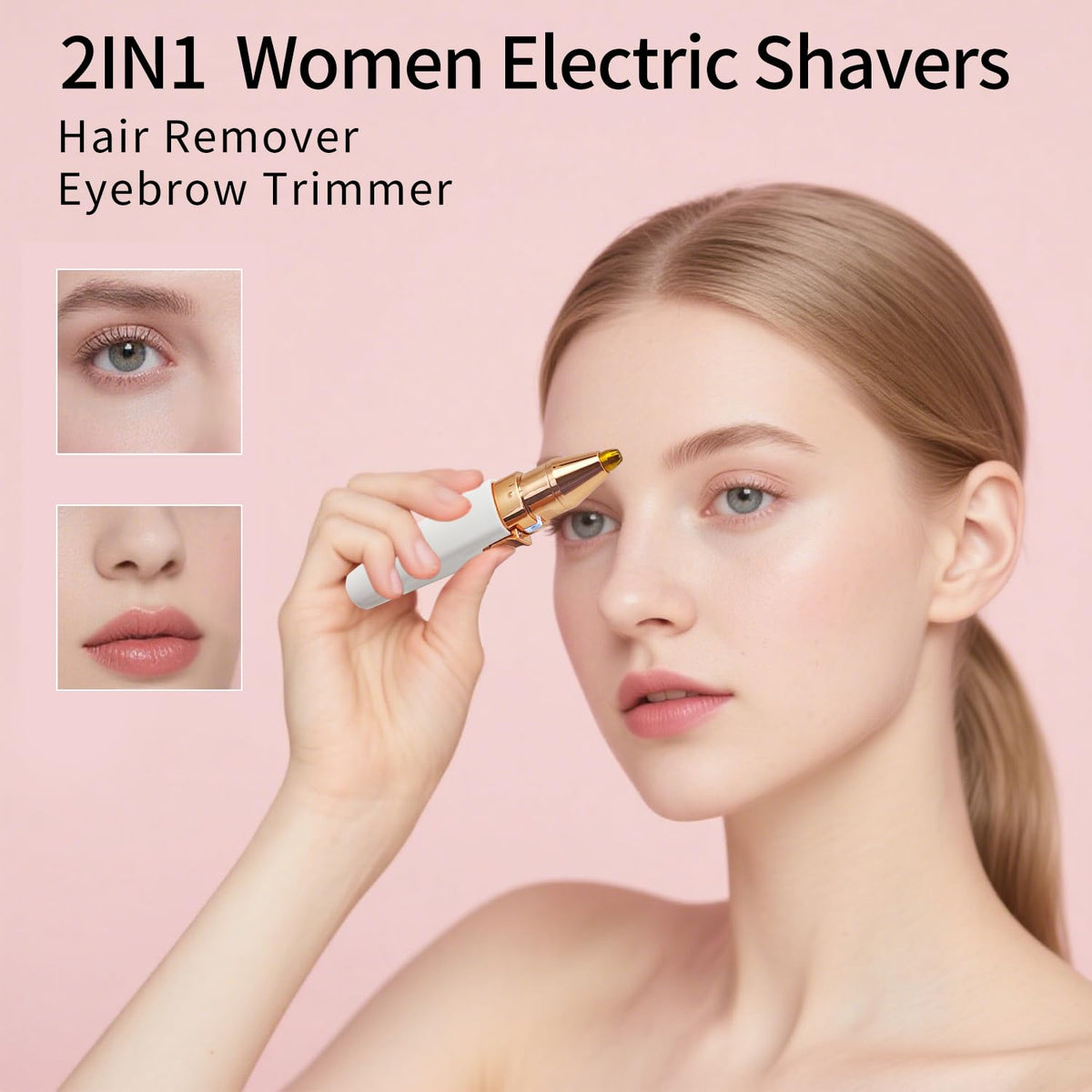 Kroaya trimming eyebrow to demonstrate precise shaping and control